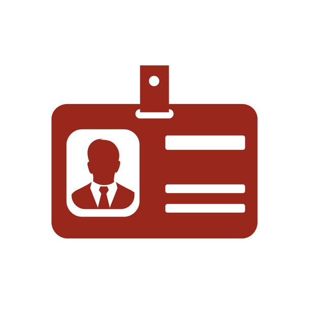 Identification card icon. Conference participant badge. Flat design style.  - Vector, Image