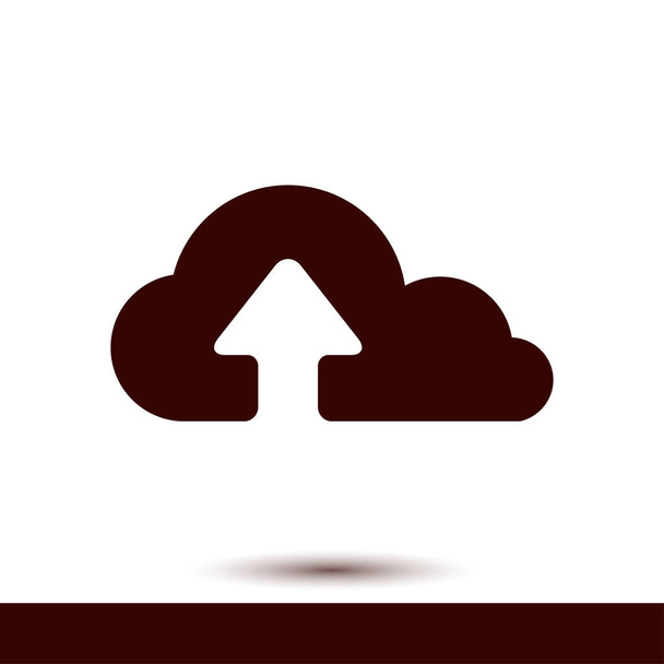 caricamento semplice da icona cloud, illustrazione vettoriale
 - Vettoriali, immagini