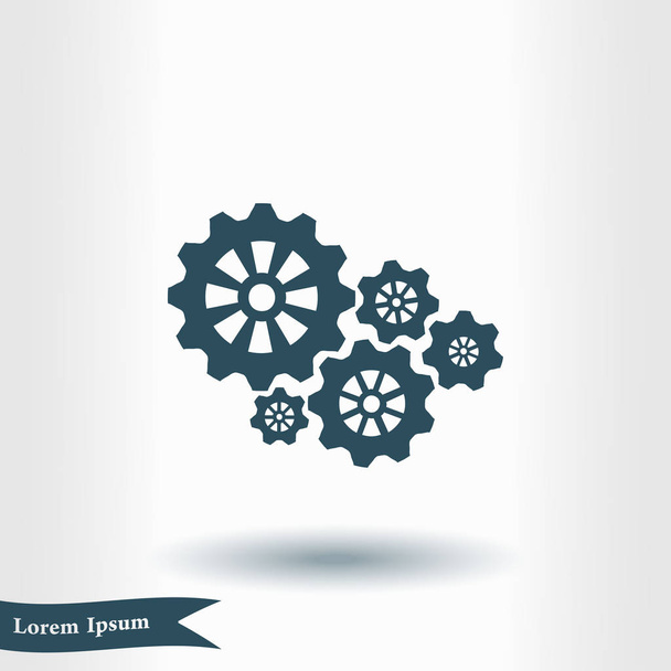 Icon of gears. Gear technical icon - Vector, Image