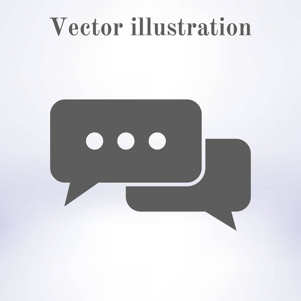 Icon of dialog vector illustration. Flat design style. - Vektor, obrázek