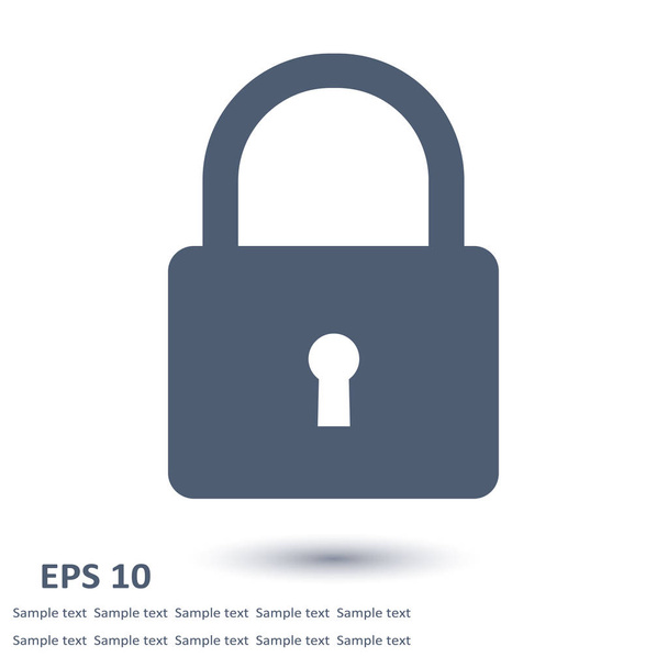Lock icon. User login or authenticate icon.  Flat design style.  - Vector, Image