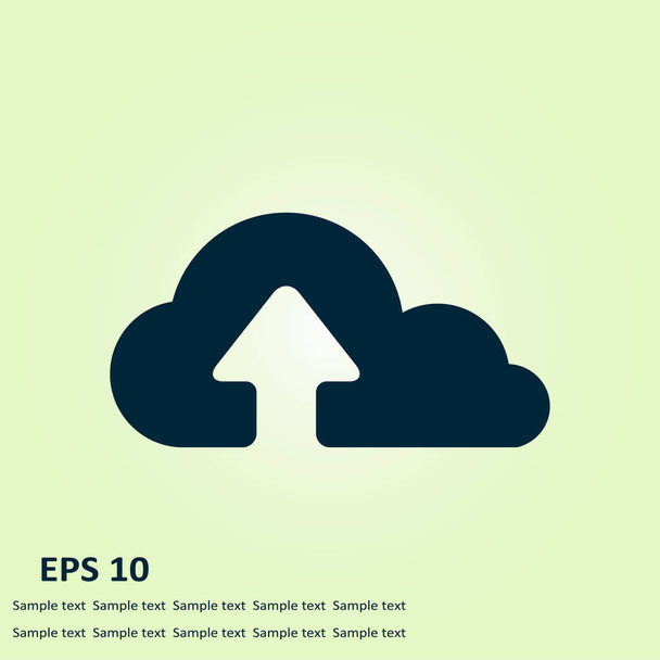 Einfaches Hochladen vom Cloud-Symbol, Vektorillustration - Vektor, Bild