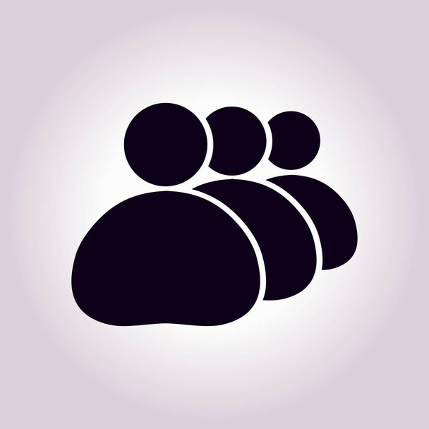 People or social sign icon. Minimal social groups in the business. - Vector, Image