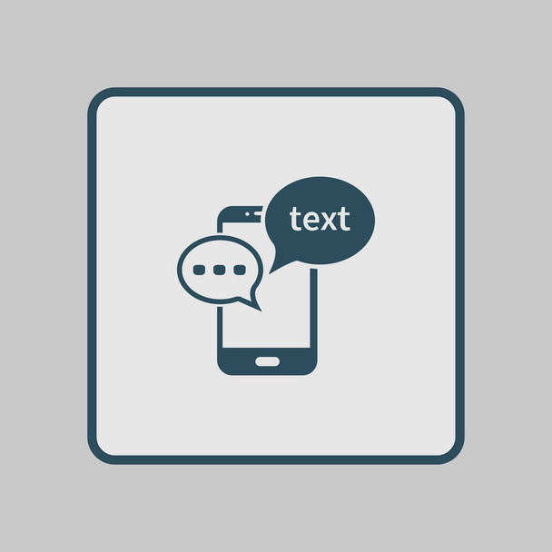 Mobile chatting icon.Mobile Phone Representing Web Chatting and Dialog
. - Вектор,изображение