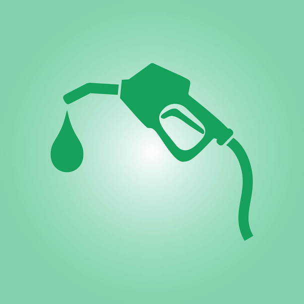eenvoudige icoon van benzine pomp mondstuk, vectorillustratie - Vector, afbeelding