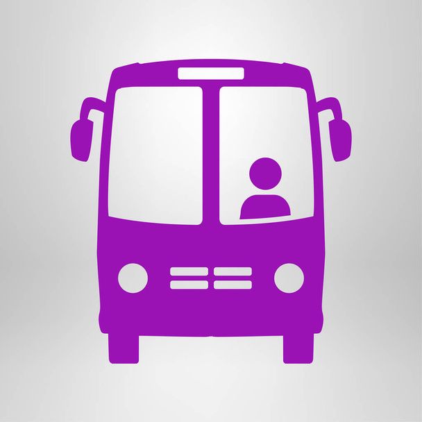 Icono de señal de autobús. Ilustración abstracta del color
 - Vector, imagen