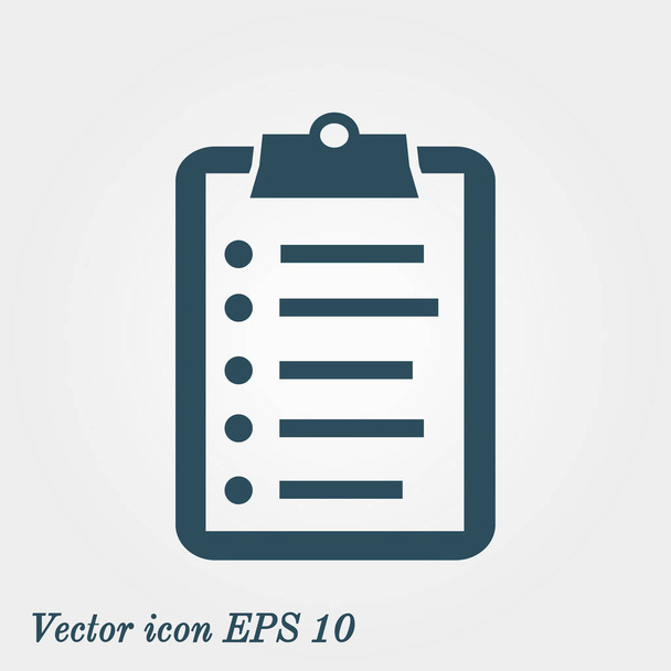 Checkliste Vektor-Symbol. Shopping List Token. flacher Designstil. - Vektor, Bild