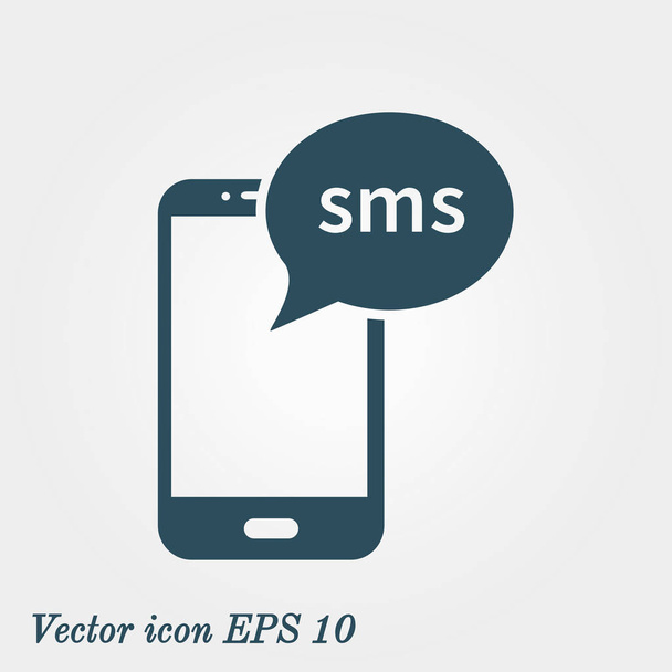 Smartphone-E-Mail oder SMS-Symbol. Zeichen für mobile Post. - Vektor, Bild