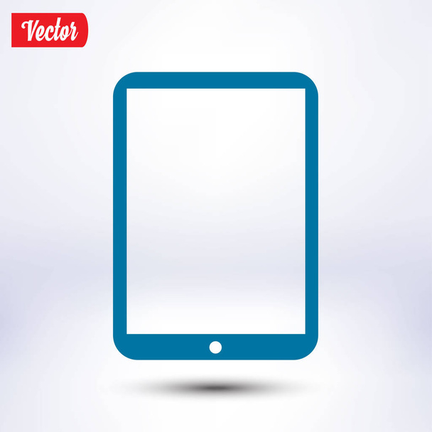 Modern digitális tabletta Pc ikonra. Lapos kivitel ikon.  - Vektor, kép