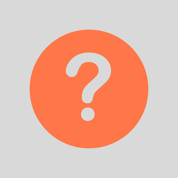 Question mark sign icon. Help symbol. FAQ sign. Flat design style.  - Vector, Image