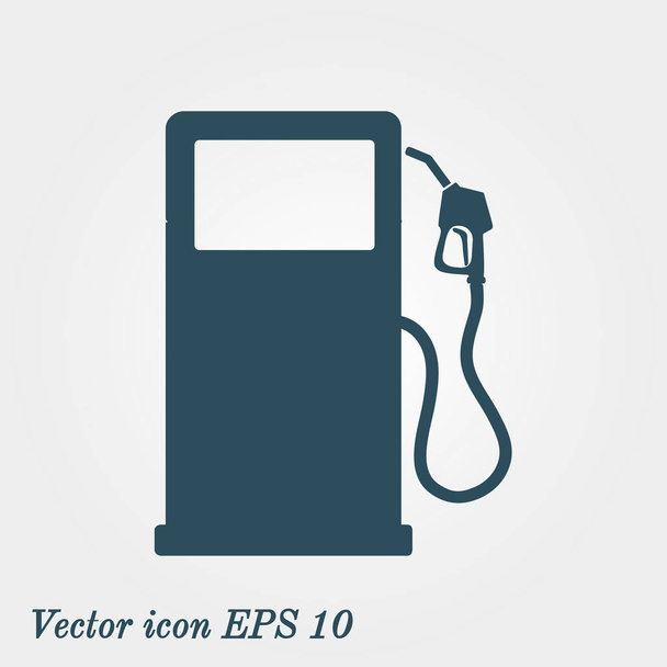 eenvoudige icoon van benzine pomp mondstuk, vectorillustratie - Vector, afbeelding