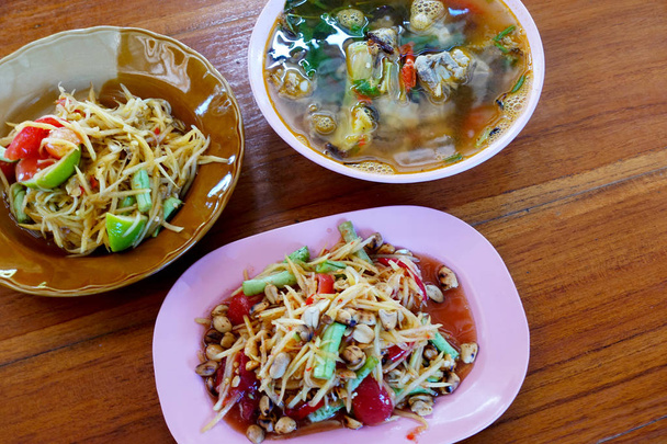  The food of the Thai people in the Northeast.                               - Photo, Image