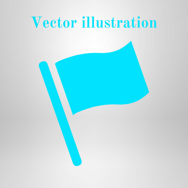 Flag icon. Location marker symbol. Flat design style. - Vektor, Bild