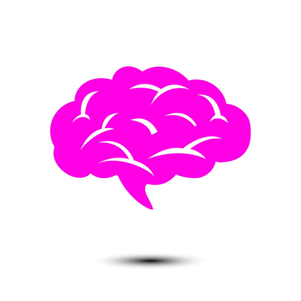 Brain icon. Human intelligent smart mind. Neurology symbol. - Vector, Image