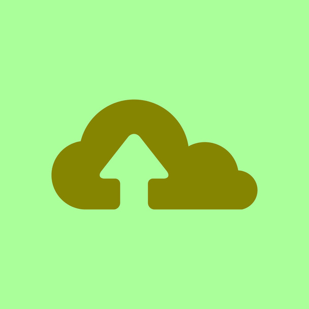carga simple desde el icono de la nube, ilustración de vectores
 - Vector, Imagen