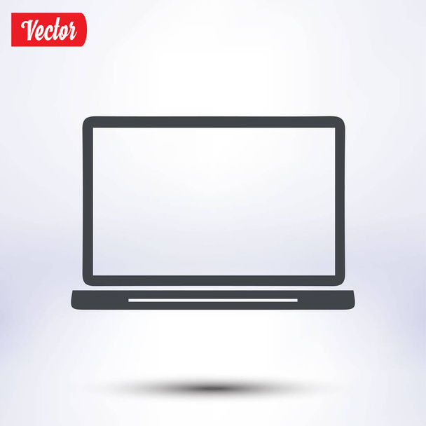laptop ikon, lapos design stílusban, vektor Eps 10, vektoros illusztráció  - Vektor, kép
