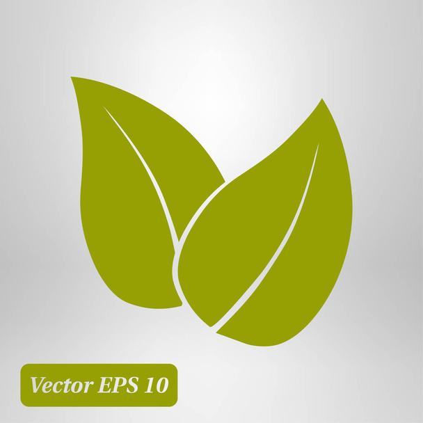 Leaf icon. Fresh natural product symbol. Organic product sign. Flat design style. - Wektor, obraz