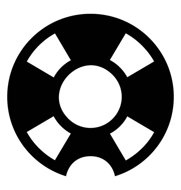 Fan glyph icon vector - Vector, afbeelding