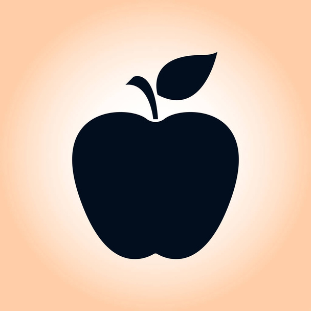 Apple icon.healthy food concept. Naturheilkunde-Symbol. - Vektor, Bild