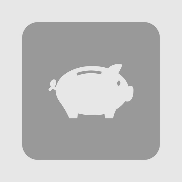 Piggy bank pictogram. Pictograph van moneybox. Platte ontwerp. - Vector, afbeelding