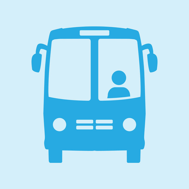 Bus icon. Schoolbus symbol. International tourist traffic. Comfortable vehicles. - Vector, Image
