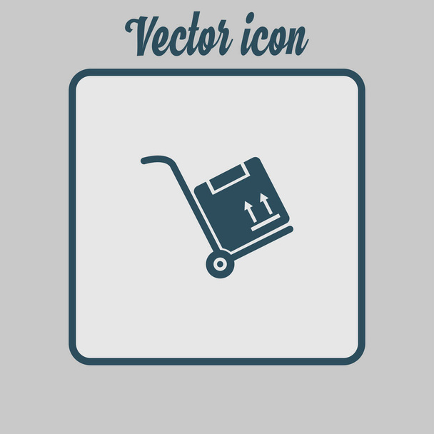Truck with boxes icon.  Hand truck sign symbol. - Vector, Image