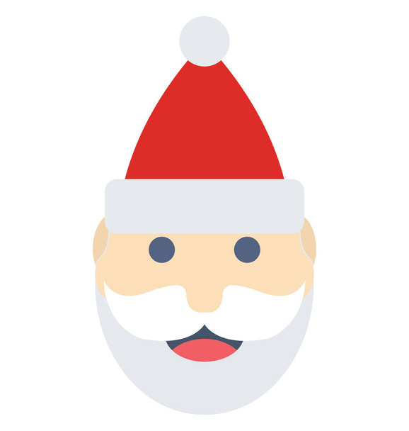 Icono de vectores de color de Santa Claus que se puede modificar o editar fácilmente
 - Vector, Imagen