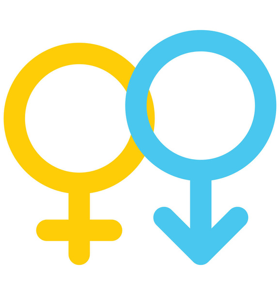 Женщина, пол Векторная икона, которая может быть легко изменена или отредактирована
 - Вектор,изображение
