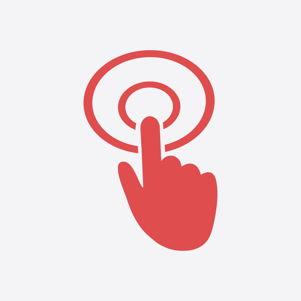 Icona segno cursore a mano. Simbolo puntatore a mano. Moderna navigazione del sito web UI. Design piatto
.  - Vettoriali, immagini