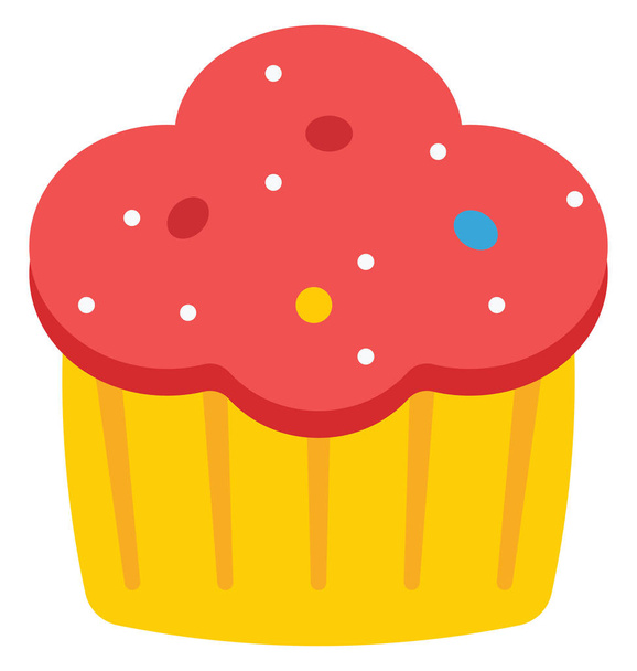 Cupcake Vector Illustration Icon that can be easily modified or edit - Vetor, Imagem