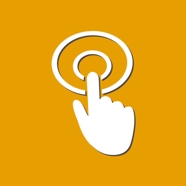 Hand cursor sign icon. Hand pointer symbol. Modern UI website navigation. Flat design.  - Vector, Image