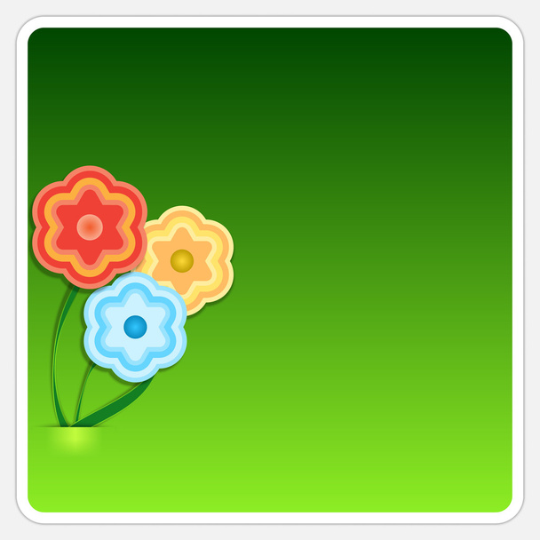 text box with flowers - Vector, afbeelding