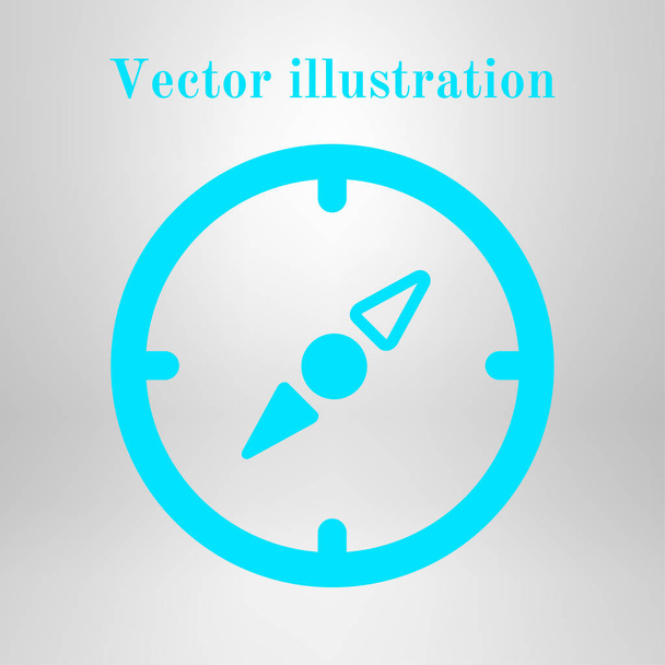 Icono de brújula vectorial. Orientación en la localidad. Estilo de diseño plano
. - Vector, imagen