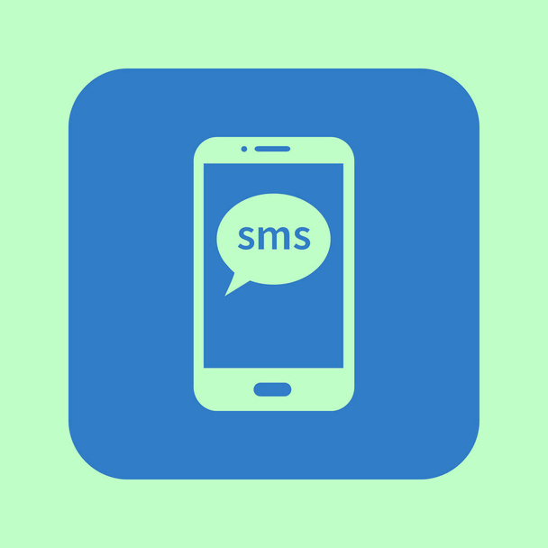 Smartphone ikona wiadomości e-mail lub sms. Mobilna poczta symbol znak. - Wektor, obraz