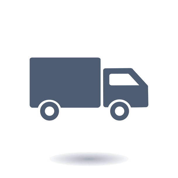 Delivery truck sign icon. Cargo van symbol. Shipments and free delivery. Flat style. Vector. - Vector, Image