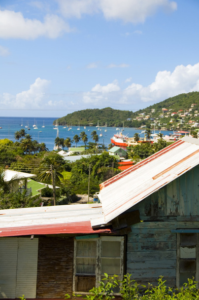 panoráma Port Elizabeth harbor Bequia St. Vincent és a Grenadine-szigetek - Fotó, kép