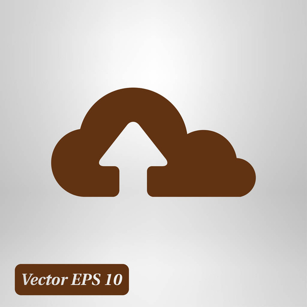 carga simple desde el icono de la nube, ilustración de vectores
 - Vector, Imagen