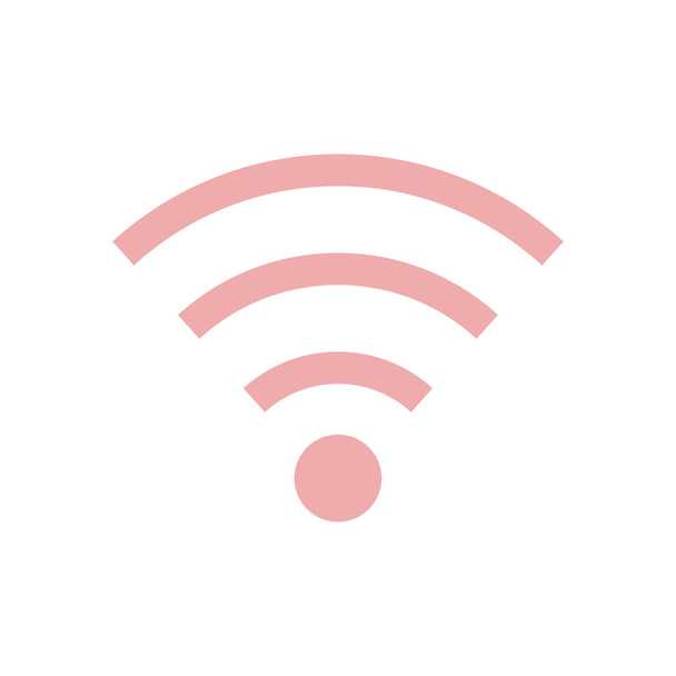 Wifi のシンボル。ベクトルのワイヤレス ネットワーク アイコン。フラットなデザイン スタイル. - ベクター画像