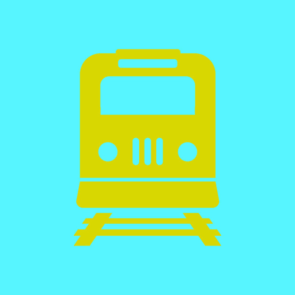 L'icône du train. Symbole Metro. Panneau gare ferroviaire
. - Vecteur, image