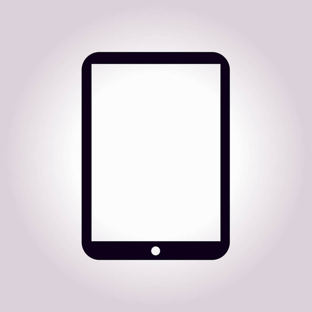 Ícone de PC tablet digital moderno. Ícone de design plano
.  - Vetor, Imagem