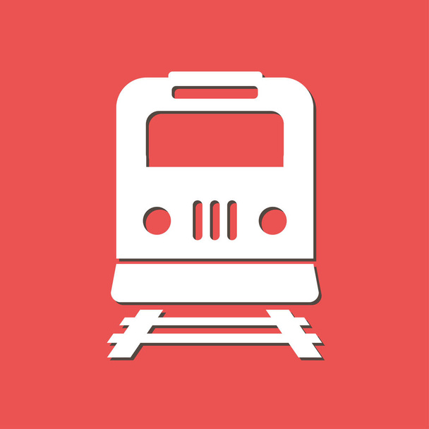 Train icon. Metro symbol. Railway station sign. - Vector, Image
