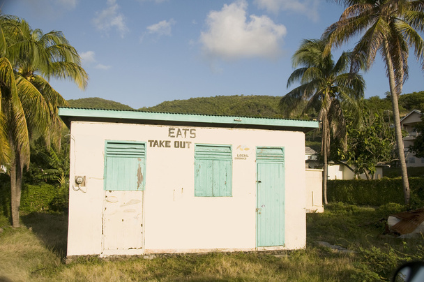 τυπικό Καραϊβικής πάρουν εστιατόριο bequia Άγιος Βικέντιος - Φωτογραφία, εικόνα