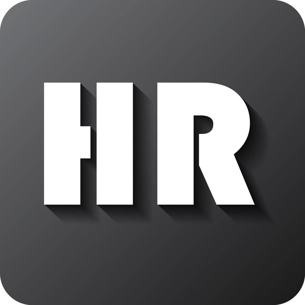 Icono de signo de recursos humanos. Símbolo HR. Fuerza de trabajo de la organización empresarial.  - Vector, Imagen