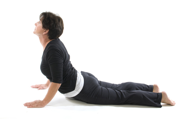 ženské jóga pozici cobra pravoúhlá tisk - Fotografie, Obrázek