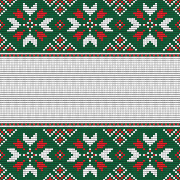 Рождественский трикотаж. Зимний геометрический бесшовный рисунок. Дизайн для свитера, шарфа, одеяла или текстуры одежды. Векторная иллюстрация
. - Вектор,изображение