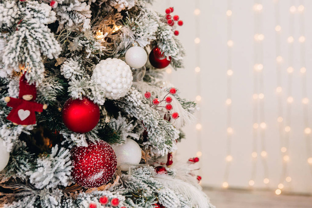 beautiful Christmas decorations and gifts under the Christmas tree - Valokuva, kuva