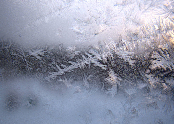 Ez a fagyos téli üvegablak minta - Fotó, kép