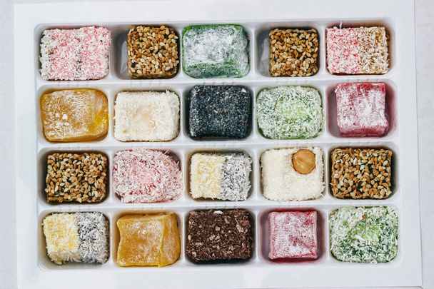 Image of Assorted Turkish Delight in the box - Фото, изображение