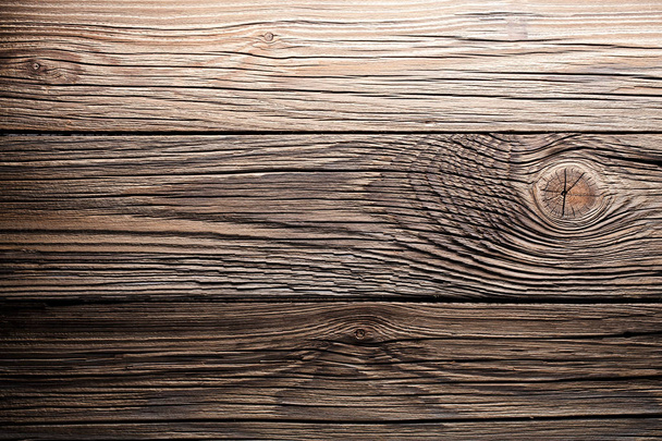 The brown old wood texture with knot. - Photo, image