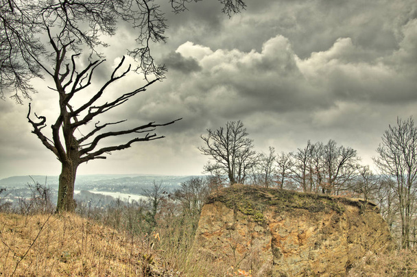 Dramatyczne nastrój niebo nad doliną Renu - Zdjęcie, obraz